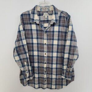 L.L. Bean Men's Long Sleeve Button Up Shirt Plaid Size XL